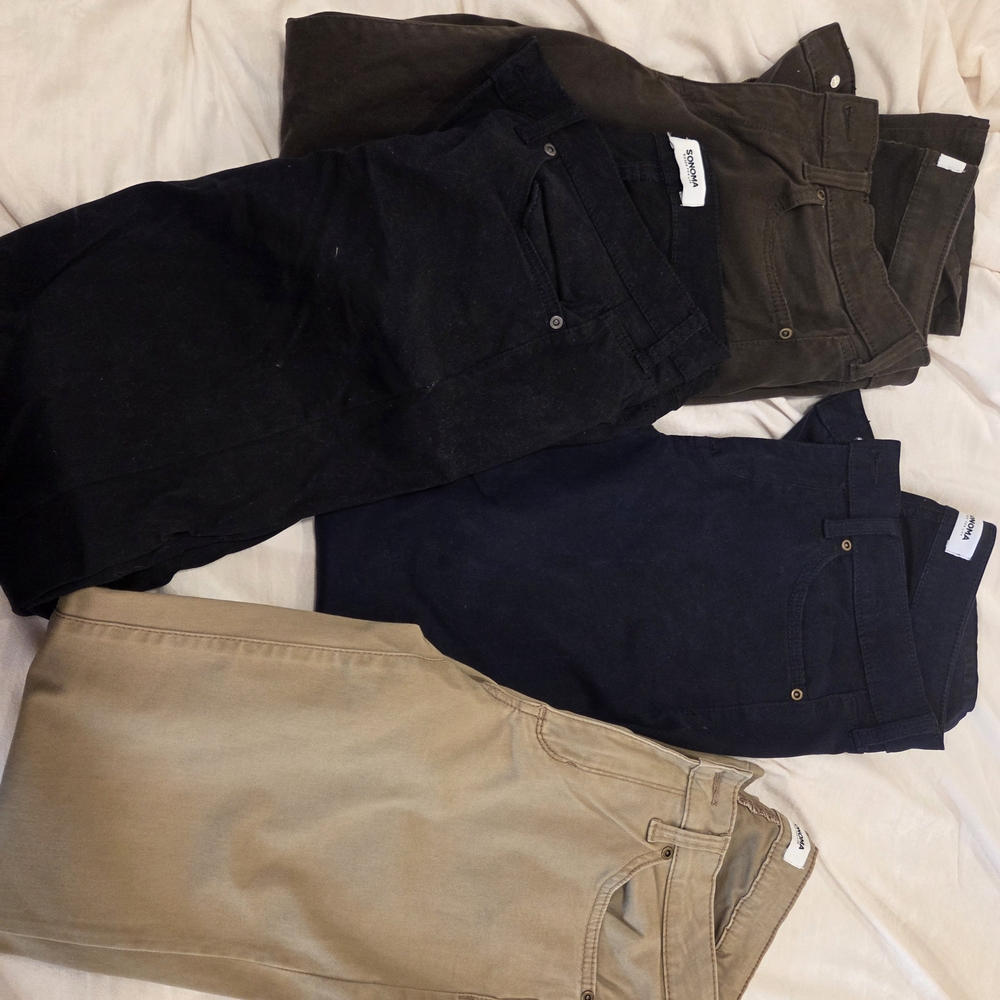 Sonoma Womens Chinos - Black, Olive, Navy, Tan